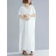 9 Colors Loose Solid Color V-Neck Maxi Dress 9 Colors Loose Solid Color V-Neck Maxi Dress