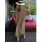 Loose Soft Batwing Sleeve Long Dress