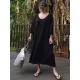 Loose Soft Batwing Sleeve Long Dress Loose Soft Batwing Sleeve Long Dress
