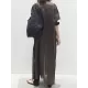 Vintage Gray Lapel Long Sleeves Maxi Dress Vintage Gray Lapel Long Sleeves Maxi Dress