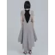 Casual Loose Sleeveless Irregular Gray Maxi Dress Casual Loose Sleeveless Irregular Gray Maxi Dress