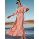 Vacation A-Line Solid Color Midi Dress Vacation A-Line Solid Color Midi Dress