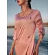 Vacation A-Line Solid Color Midi Dress Vacation A-Line Solid Color Midi Dress
