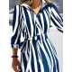 Buttoned Tied Waist Zebra Printed High Waisted Long Sleeves V-neck Shirt Dress Maxi Dresses Buttoned Tied Waist Zebra Printed High Waisted Long Sleeves V-neck Shirt Dress Maxi Dresses