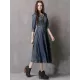 Vintage Embroidered Cropped Denim Dress Vintage Embroidered Cropped Denim Dress