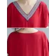 Casual Artistic Retro Striped V-Neck Short Sleeves Maxi Dress Casual Artistic Retro Striped V-Neck Short Sleeves Maxi Dress