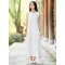 White Ramie Cotton Sleeveless Linen Dress