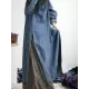 Loose Button Split-side Jeans Long Dress Loose Button Split-side Jeans Long Dress