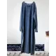 Loose Button Split-side Jeans Long Dress Loose Button Split-side Jeans Long Dress
