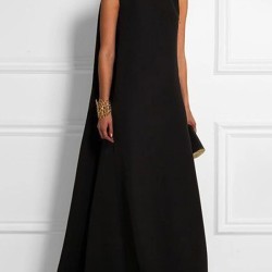 Loose Simple Solid Color Sleeveless V-Back Maxi Dress