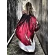 Loose Ink Print Cold Shoulder High-Low Long Dress Loose Ink Print Cold Shoulder High-Low Long Dress