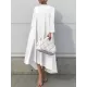 Casual Long Sleeves High-Low Solid Color Maxi Dresses Casual Long Sleeves High-Low Solid Color Maxi Dresses