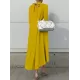 Casual Long Sleeves High-Low Solid Color Maxi Dresses Casual Long Sleeves High-Low Solid Color Maxi Dresses