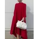 Casual Long Sleeves High-Low Solid Color Maxi Dresses Casual Long Sleeves High-Low Solid Color Maxi Dresses