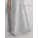 Loose Short Sleeves Shiny Solid Color V-Neck Maxi Dresses Loose Short Sleeves Shiny Solid Color V-Neck Maxi Dresses
