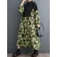 Buttoned Printed Split-Joint Long Sleeves Loose Lapel Midi Dresses Buttoned Printed Split-Joint Long Sleeves Loose Lapel Midi Dresses