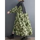 Buttoned Printed Split-Joint Long Sleeves Loose Lapel Midi Dresses Buttoned Printed Split-Joint Long Sleeves Loose Lapel Midi Dresses