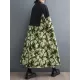 Buttoned Printed Split-Joint Long Sleeves Loose Lapel Midi Dresses Buttoned Printed Split-Joint Long Sleeves Loose Lapel Midi Dresses