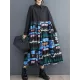 Buttoned Pleated Printed Split-Joint A-Line Long Sleeves Lapel Midi Dresses Buttoned Pleated Printed Split-Joint A-Line Long Sleeves Lapel Midi Dresses