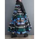 Buttoned Pleated Printed Split-Joint A-Line Long Sleeves Lapel Midi Dresses Buttoned Pleated Printed Split-Joint A-Line Long Sleeves Lapel Midi Dresses