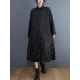 Asymmetric Hollow Polka-Dot Solid Color A-Line Long Sleeves Lapel Midi Dresses Asymmetric Hollow Polka-Dot Solid Color A-Line Long Sleeves Lapel Midi Dresses
