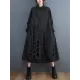 Asymmetric Hollow Polka-Dot Solid Color A-Line Long Sleeves Lapel Midi Dresses Asymmetric Hollow Polka-Dot Solid Color A-Line Long Sleeves Lapel Midi Dresses