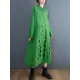 Asymmetric Hollow Polka-Dot Solid Color A-Line Long Sleeves Lapel Midi Dresses Asymmetric Hollow Polka-Dot Solid Color A-Line Long Sleeves Lapel Midi Dresses