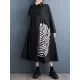 Asymmetric Buttoned Striped A-Line Long Sleeves Lapel Midi Dresses Asymmetric Buttoned Striped A-Line Long Sleeves Lapel Midi Dresses