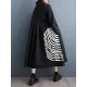 Asymmetric Buttoned Striped A-Line Long Sleeves Lapel Midi Dresses Asymmetric Buttoned Striped A-Line Long Sleeves Lapel Midi Dresses
