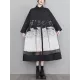 Buttoned Gauze Printed Split-Joint A-Line Long Sleeves Lapel Midi Dresses Buttoned Gauze Printed Split-Joint A-Line Long Sleeves Lapel Midi Dresses