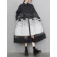 Buttoned Gauze Printed Split-Joint A-Line Long Sleeves Lapel Midi Dresses Buttoned Gauze Printed Split-Joint A-Line Long Sleeves Lapel Midi Dresses