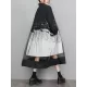 Buttoned Gauze Printed Split-Joint A-Line Long Sleeves Lapel Midi Dresses Buttoned Gauze Printed Split-Joint A-Line Long Sleeves Lapel Midi Dresses