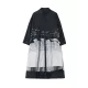 Buttoned Gauze Printed Split-Joint A-Line Long Sleeves Lapel Midi Dresses Buttoned Gauze Printed Split-Joint A-Line Long Sleeves Lapel Midi Dresses