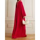 Long Sleeves Hollow Pockets Solid Color High-Neck Evening Dresses Long Sleeves Hollow Pockets Solid Color High-Neck Evening Dresses