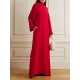 Long Sleeves Hollow Pockets Solid Color High-Neck Evening Dresses Long Sleeves Hollow Pockets Solid Color High-Neck Evening Dresses