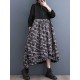 Drawstring Printed Split-Joint Zipper Long Sleeves Loose Midi Dresses Drawstring Printed Split-Joint Zipper Long Sleeves Loose Midi Dresses