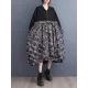 Drawstring Printed Split-Joint Zipper Long Sleeves Loose Midi Dresses Drawstring Printed Split-Joint Zipper Long Sleeves Loose Midi Dresses