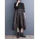 Drawstring Printed Split-Joint Zipper Long Sleeves Loose Midi Dresses Drawstring Printed Split-Joint Zipper Long Sleeves Loose Midi Dresses