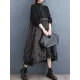 Drawstring Printed Split-Joint Zipper Long Sleeves Loose Midi Dresses Drawstring Printed Split-Joint Zipper Long Sleeves Loose Midi Dresses