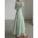 Pleated Printed Tied Waist Long Sleeves Loose Lapel Shirt Dress Pleated Printed Tied Waist Long Sleeves Loose Lapel Shirt Dress