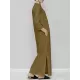 Solid Color Split-Joint Long Sleeves Loose V-Neck Maxi Dresses Solid Color Split-Joint Long Sleeves Loose V-Neck Maxi Dresses