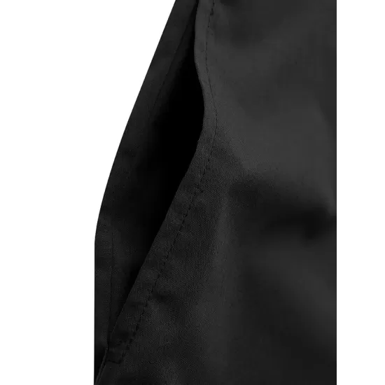 Solid Color Split-Joint Long Sleeves Loose V-Neck Maxi Dresses Solid Color Split-Joint Long Sleeves Loose V-Neck Maxi Dresses