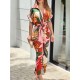 Buttoned Printed Tied Waist High Waisted Short Sleeves Lapel Shirt Dress Maxi Dresses Buttoned Printed Tied Waist High Waisted Short Sleeves Lapel Shirt Dress Maxi Dresses