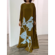 Printed Loose Round-neck Maxi Dresses Printed Loose Round-neck Maxi Dresses