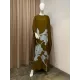 Printed Loose Round-neck Maxi Dresses Printed Loose Round-neck Maxi Dresses