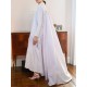 Falbala Solid Color A-line High-low Half Turtleneck Maxi Dresses Falbala Solid Color A-line High-low Half Turtleneck Maxi Dresses