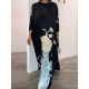 Cap Sleeve Loose Printed Round-Neck Maxi Dresses Cap Sleeve Loose Printed Round-Neck Maxi Dresses
