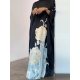 Cap Sleeve Loose Printed Round-Neck Maxi Dresses Cap Sleeve Loose Printed Round-Neck Maxi Dresses