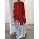 Printed Loose Round-neck Maxi Dresses Printed Loose Round-neck Maxi Dresses