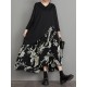 Asymmetric Flower Print Split-Joint A-Line High-Low V-Neck Midi Dresses Asymmetric Flower Print Split-Joint A-Line High-Low V-Neck Midi Dresses